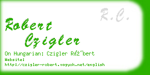 robert czigler business card